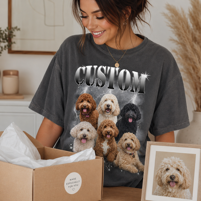 Custom Dog Face Wash T-Shirt, Personalized Pet Portrait Shirt | Gift For Dog Dad THUC99