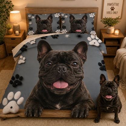 Custom Photo Pet Bedding Set, Personalized Dog Sheet Set For Pet Lovers THUC99