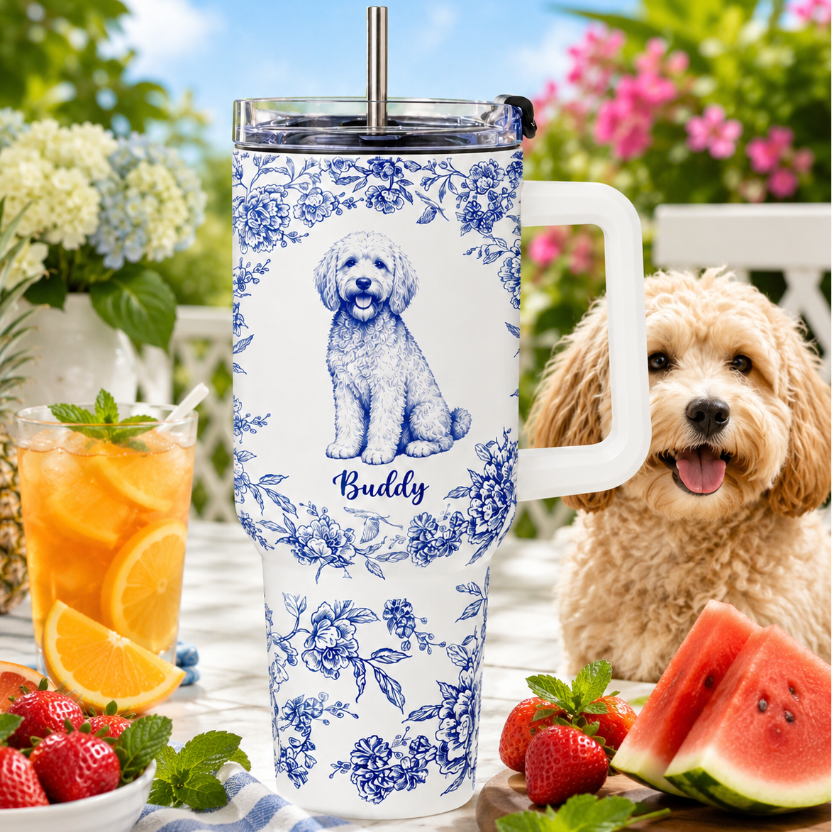 ersonalized Dog Memorial 40oz Tumbler – Custom Photo Travel Cup for Pet Loss Sympathy Gift THUC99