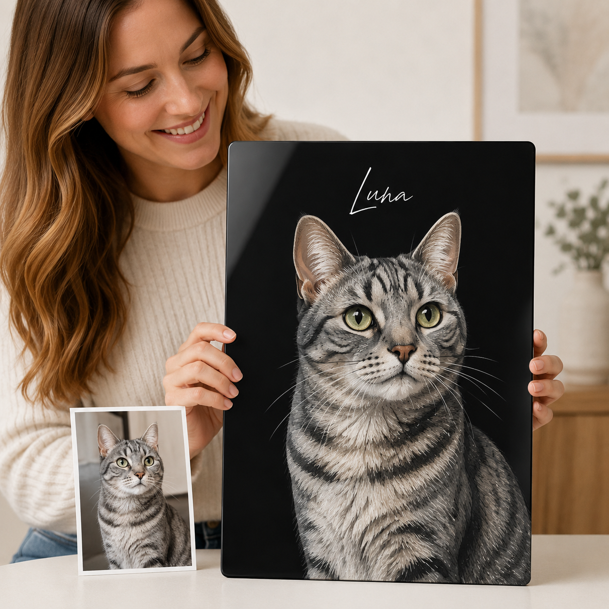 Personalized Dog Metal Wall Art – Custom Pet Portrait From Photo Gift For Dog Mom THUC99