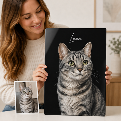 Personalized Dog Metal Wall Art – Custom Pet Portrait From Photo Gift For Dog Mom THUC99