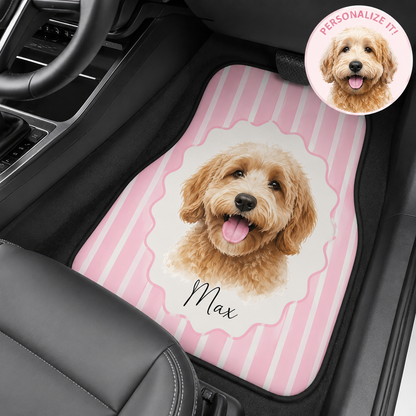 Personalized Pet Photo Car Floor Mat Set, Custom Dog Floor Mats, Cute Car Accessories THUC99