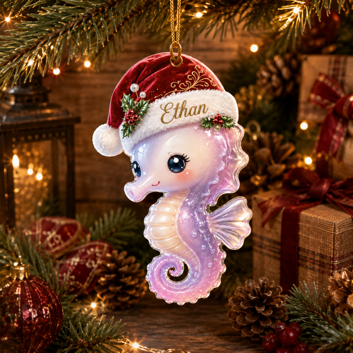 Animal With Santa Hat Seahorse