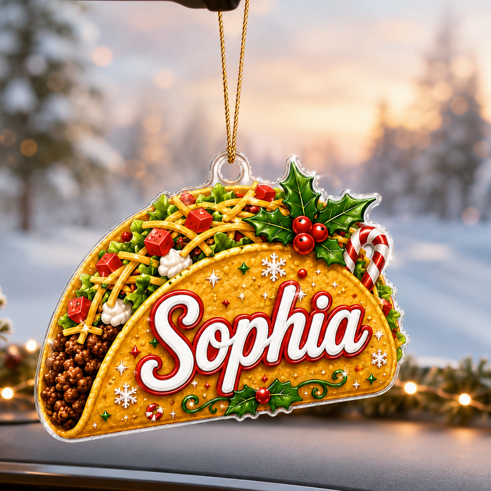 Custom Name Food Acrylic - Taco