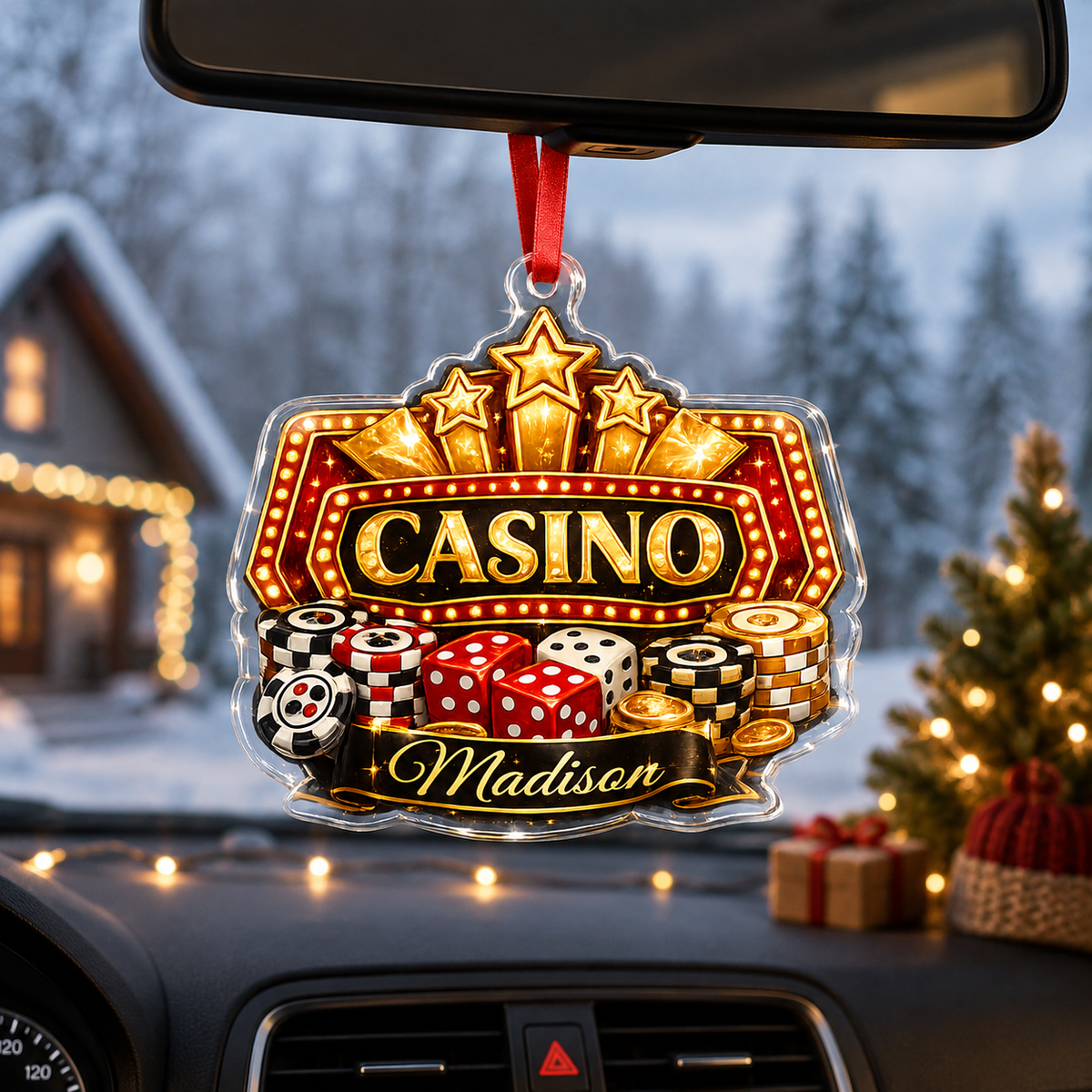 Pocker Custome Name Acrylic Twinkle Casino