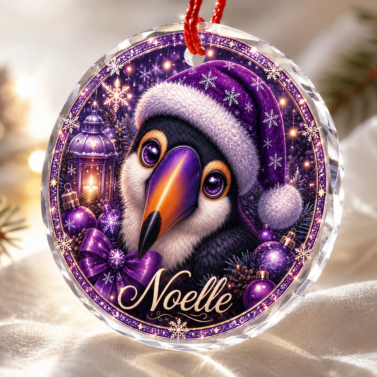Purple Bird At Christmas Toucan
