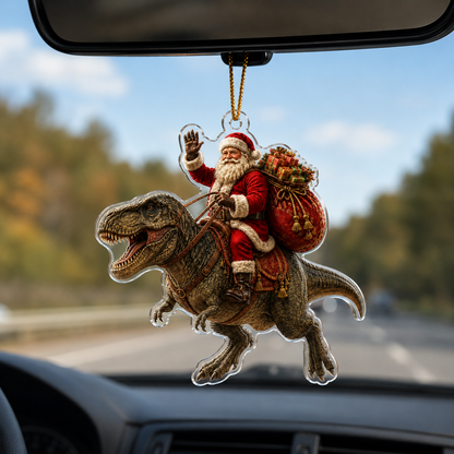 Dinosour With Santa Giganotosaurus
