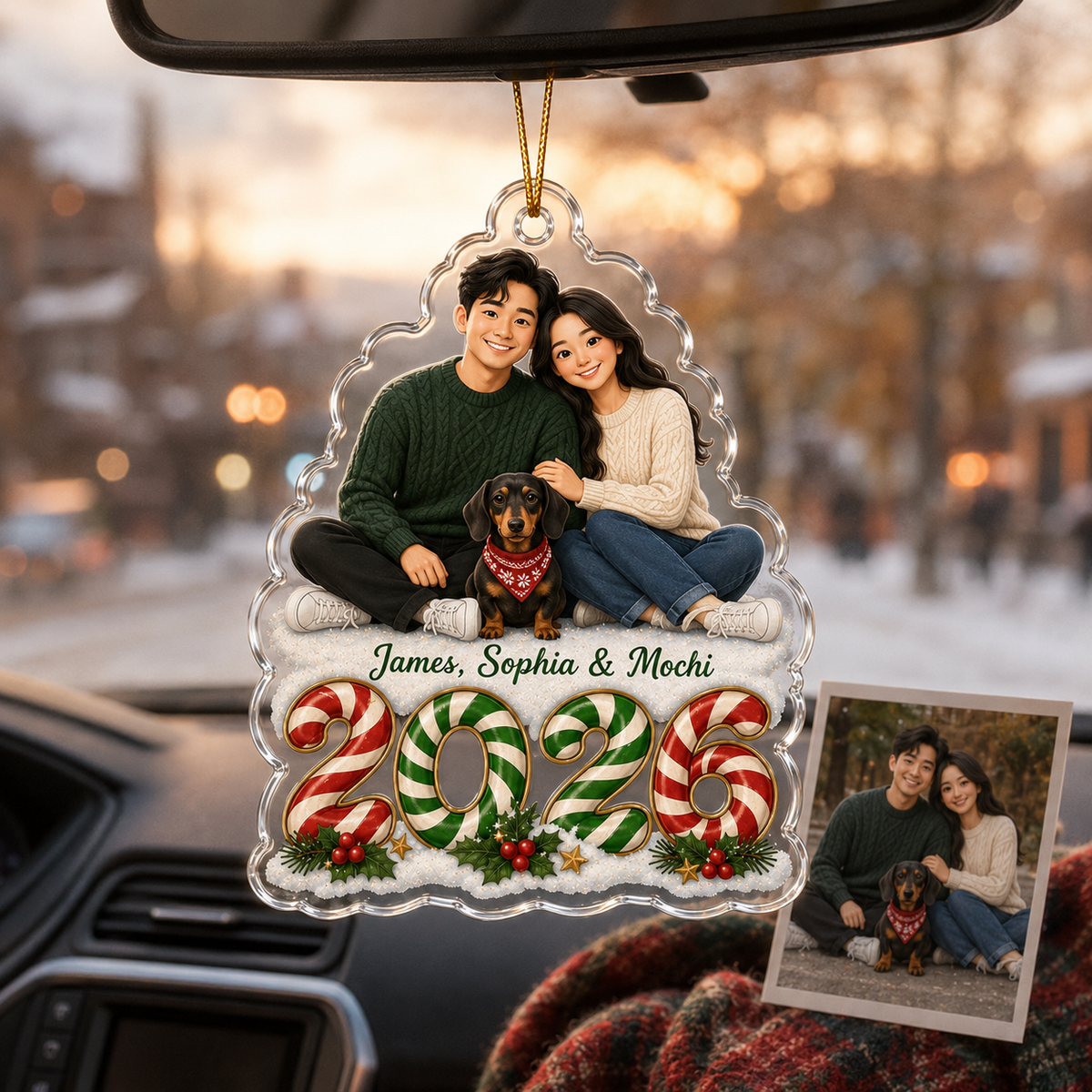 Family Memory Candy Cane