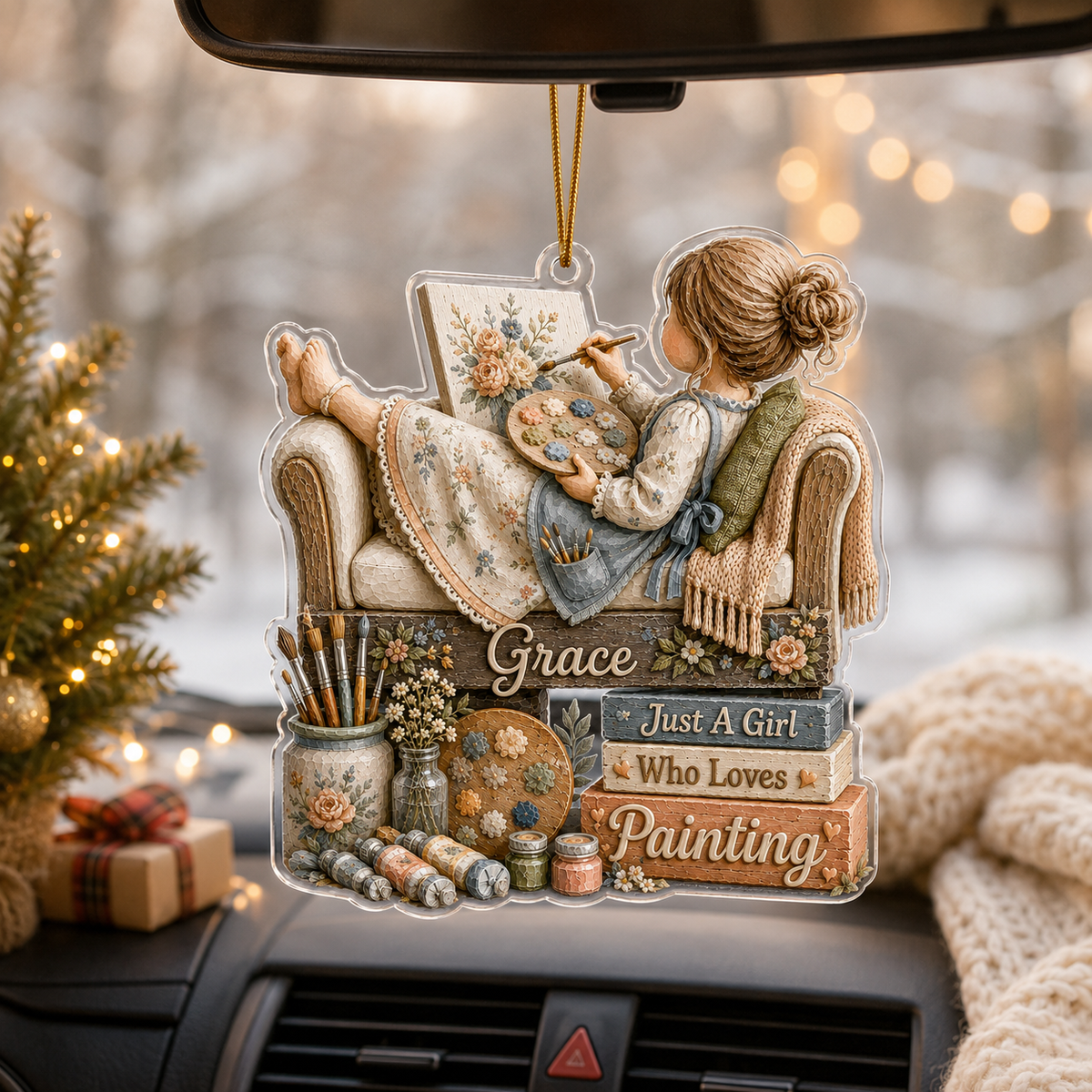 Personalized Just A Girl Hobby Painting