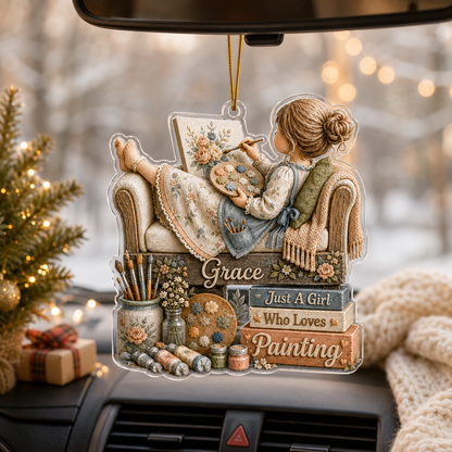 Personalized Just A Girl Hobby Painting