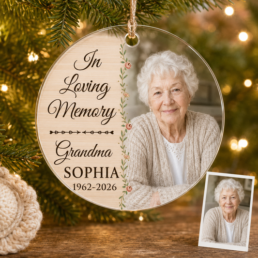 Custom Photo In Loving Memory Grandma