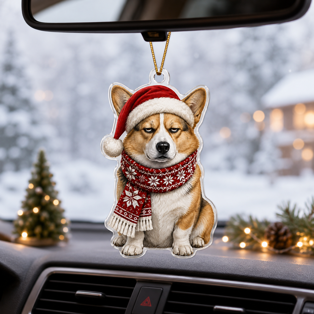 Dog Funny Christmas Corgy