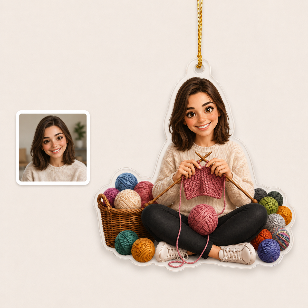 Custom Photo Hobbies Acrylic - Knitting