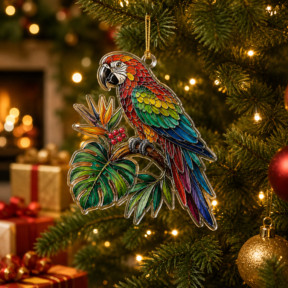 Bird With Flower Parrot