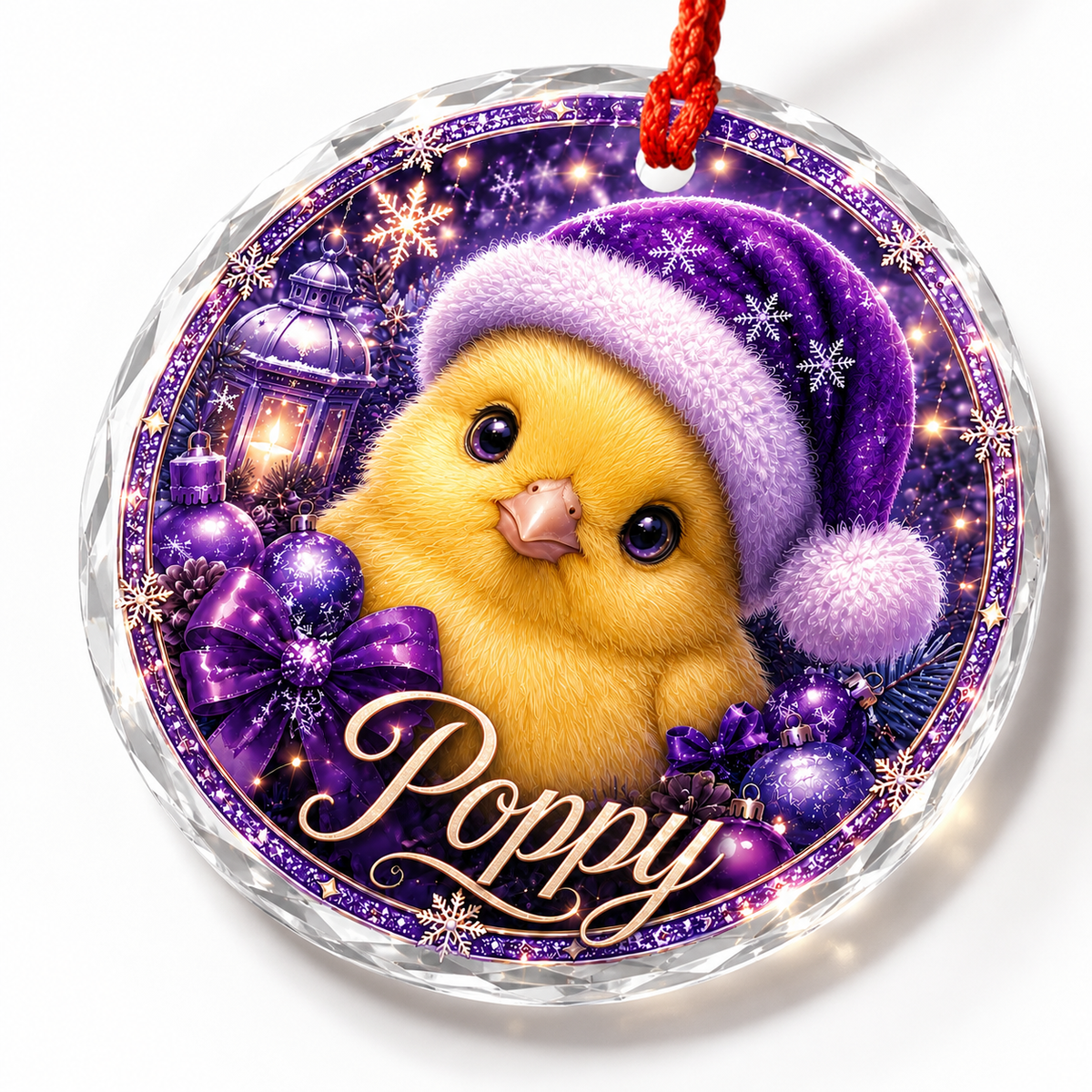 Purple Bird At Christmas Canary