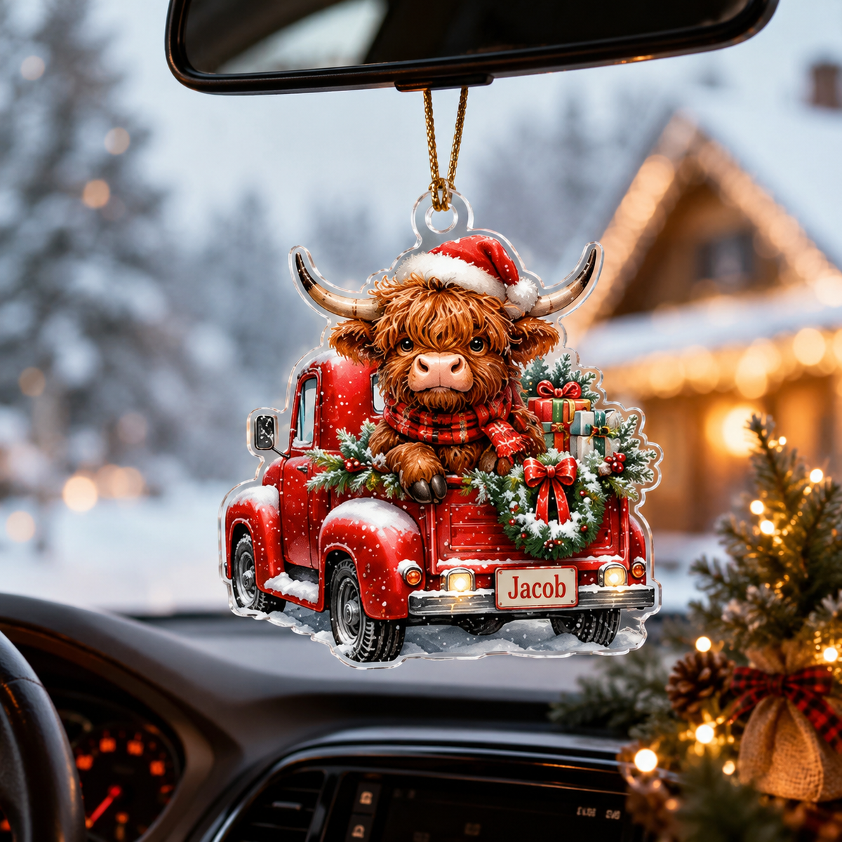 Christmas Farm Highland Cow