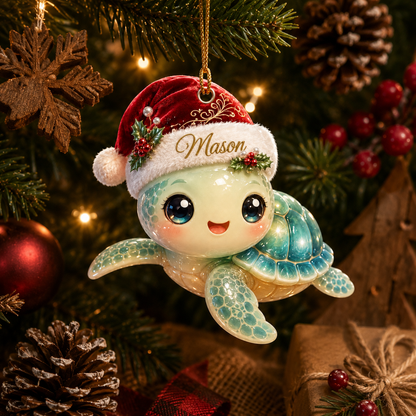 Animal With Santa Hat Sea Turtle