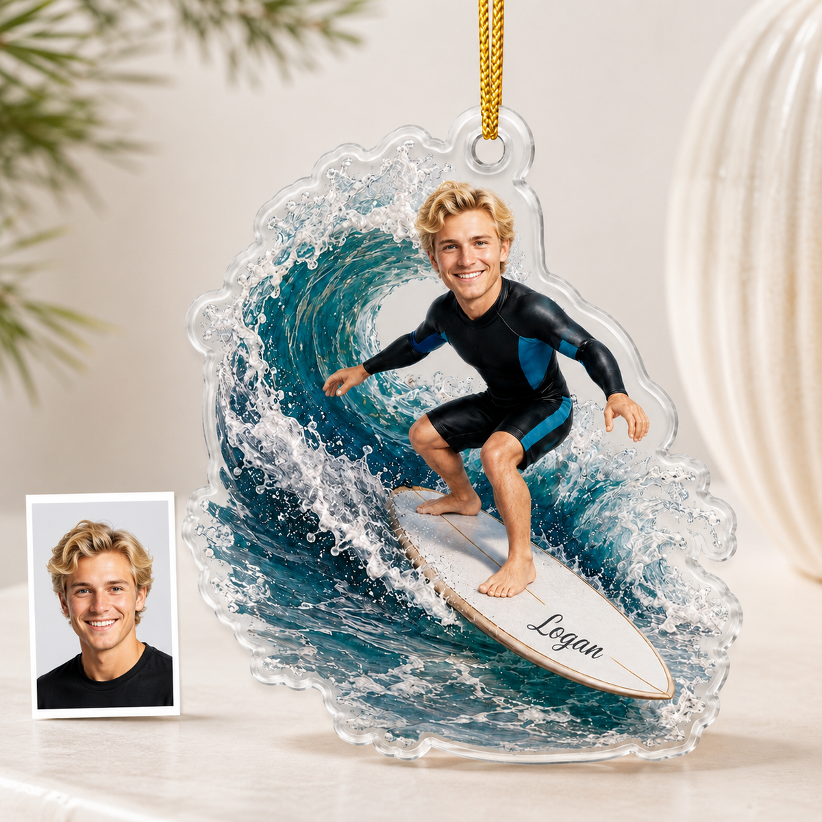 Surfing Personalize Acrylic Boy
