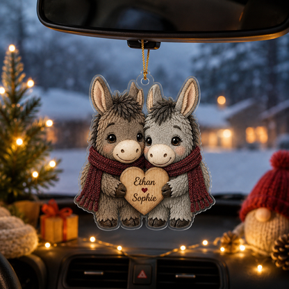 Couple Animal Donkey