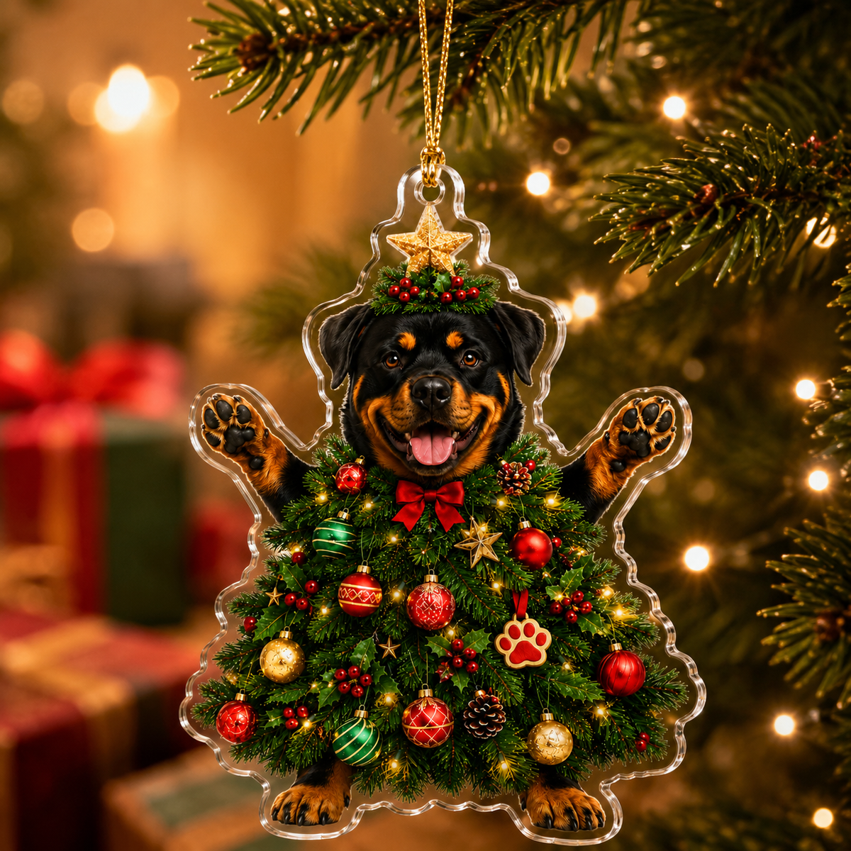 Dog Santa Tree Rottweiler