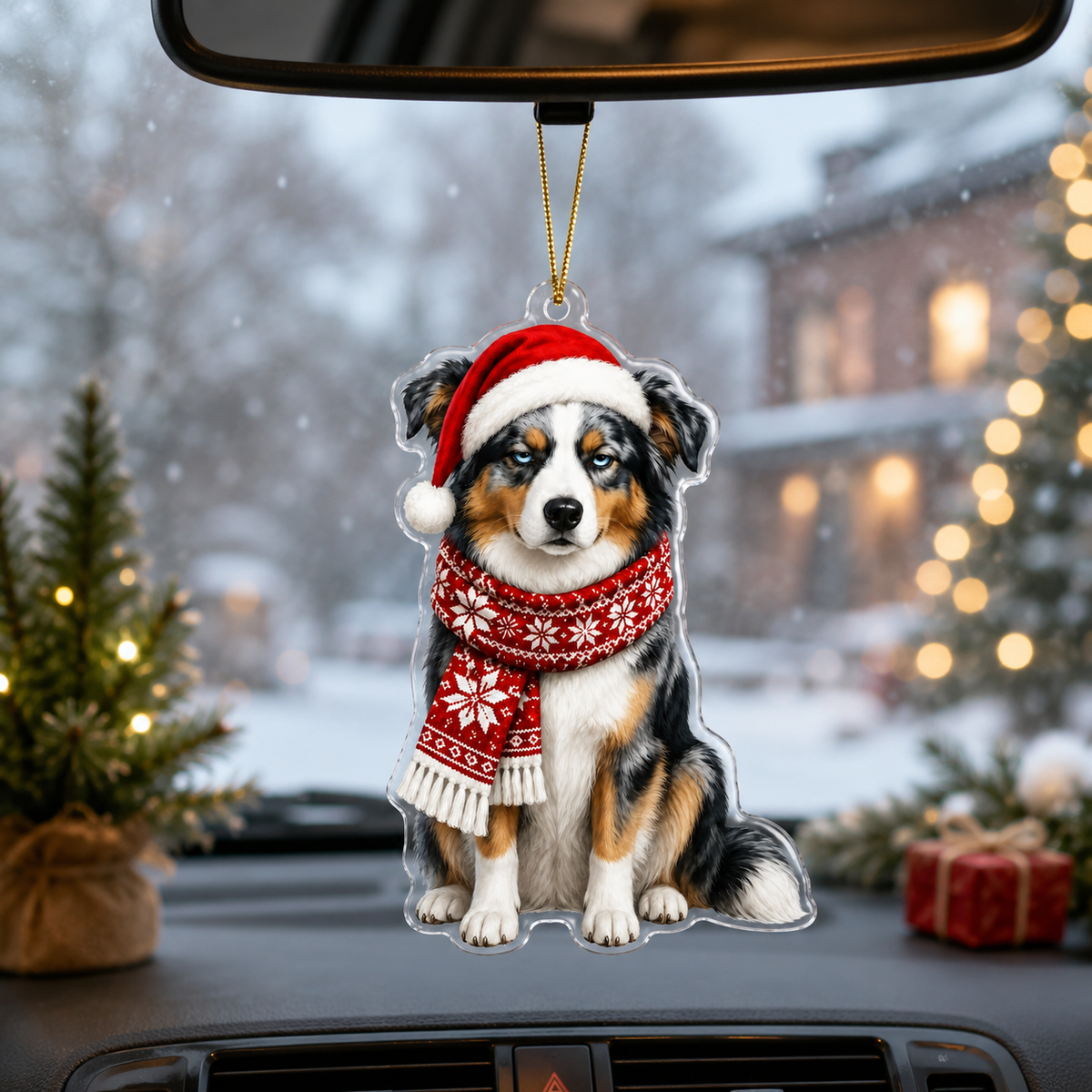 Dog Funny Christmas Australian Shepherd