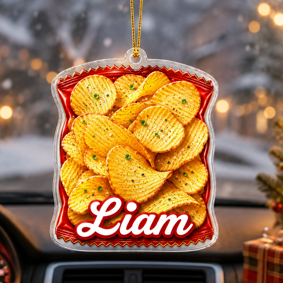 Breakfast Custom Name Potato Chips Acrylic