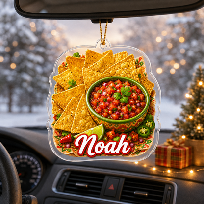 Breakfast Custom Name Tortilla Chips and Salsa Acrylic