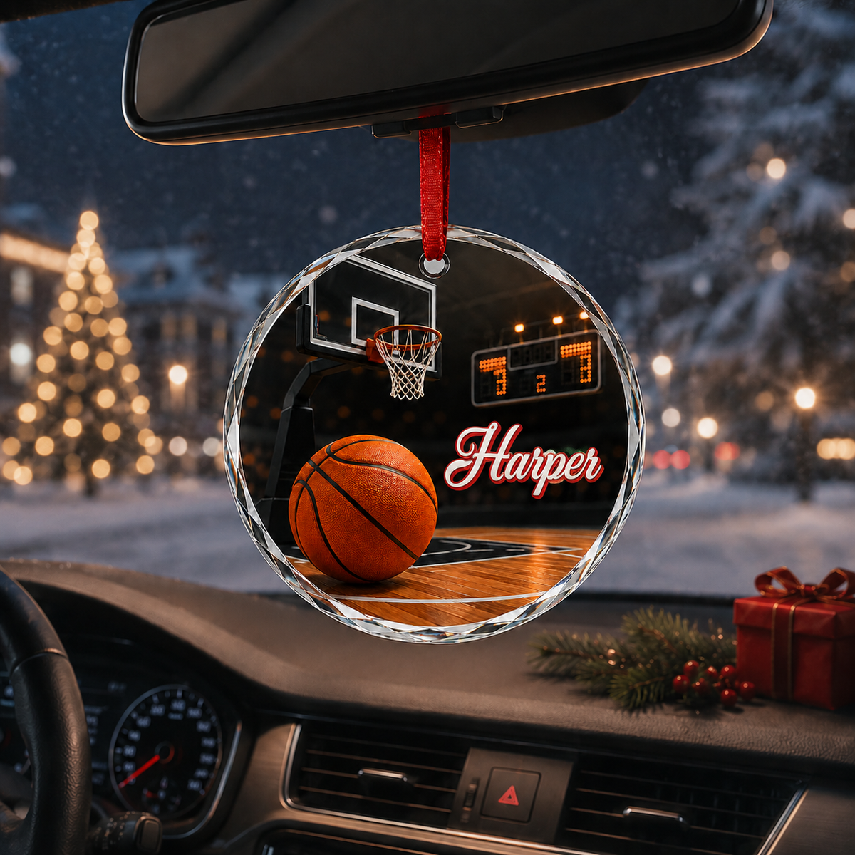 Sports Glass Ornament Basketball