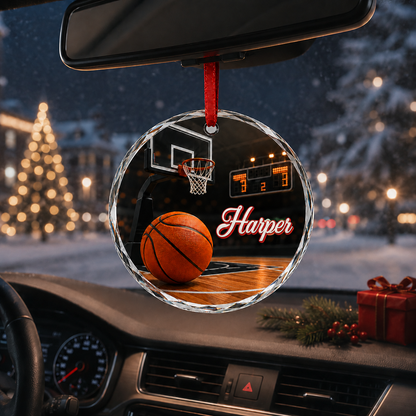 Sports Glass Ornament Basketball