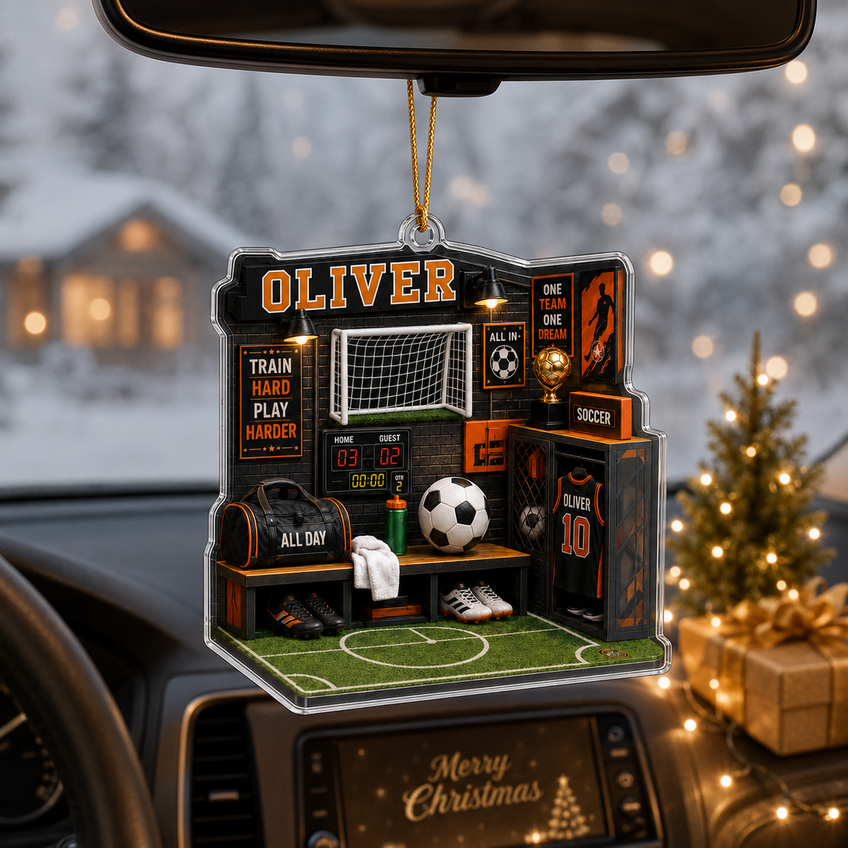 Sport Room Custome Name Acrylic Soccer