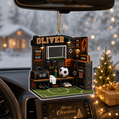 Sport Room Custome Name Acrylic Soccer