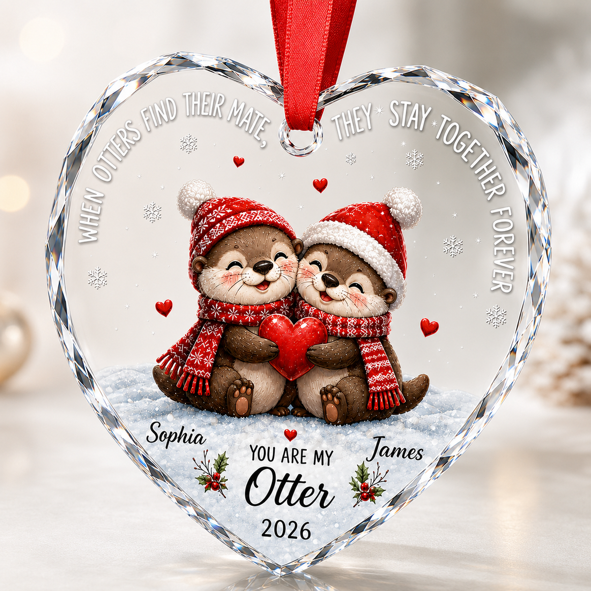 Custom Animal Couple Otters