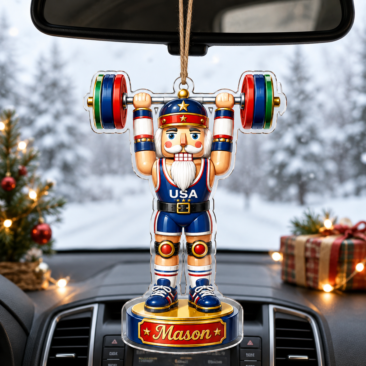 Sports Nutcracker Weightlifting Acrylic