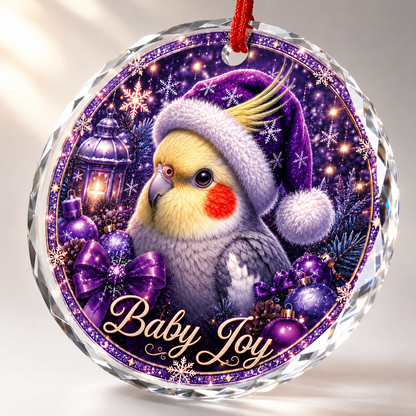 Purple Bird At Christmas Cockatiel