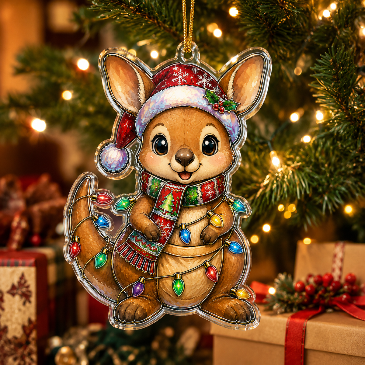 Animal With Christmas Led Kangaroo