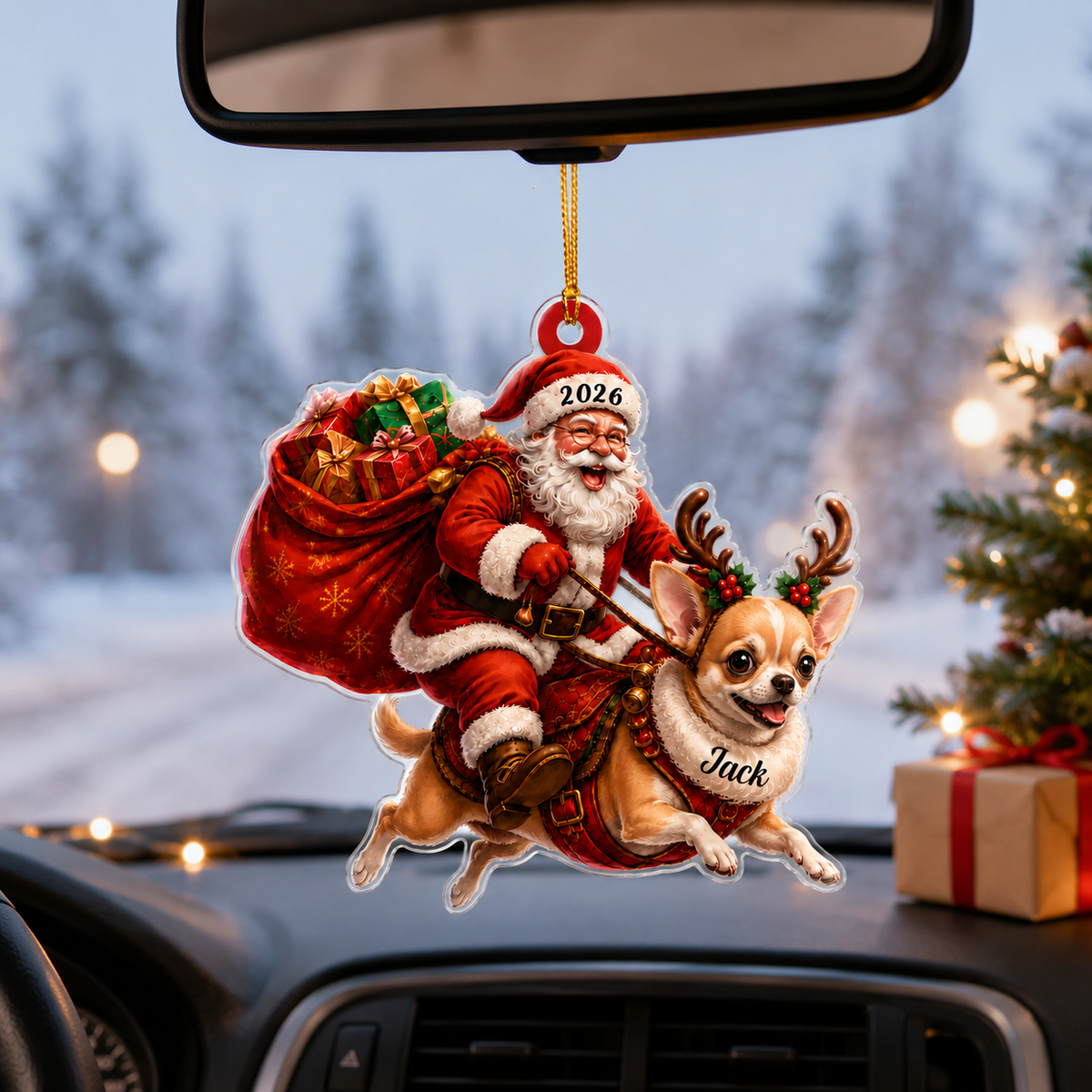 Santa Claus and Dog Chihuahua