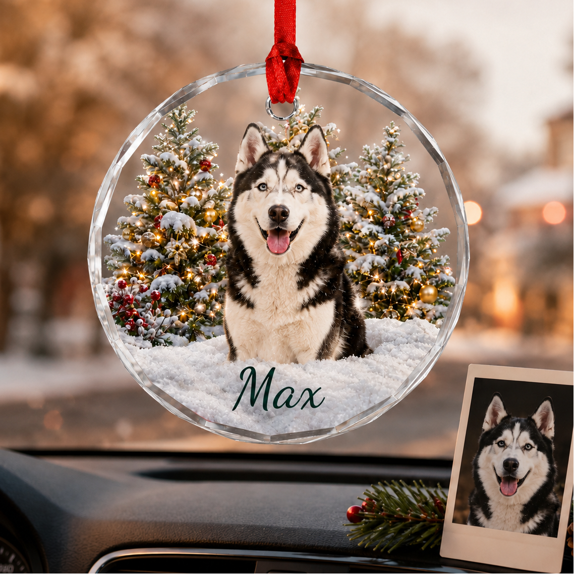 Custom Photo Dog Xmas Style 6