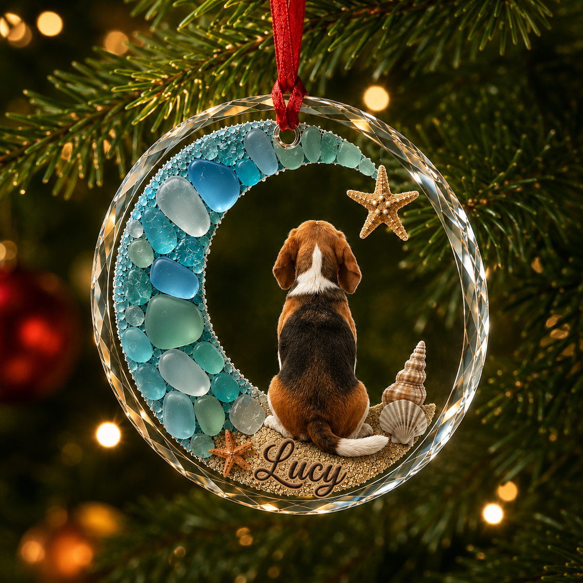 Custom Dog Seashell Beagle