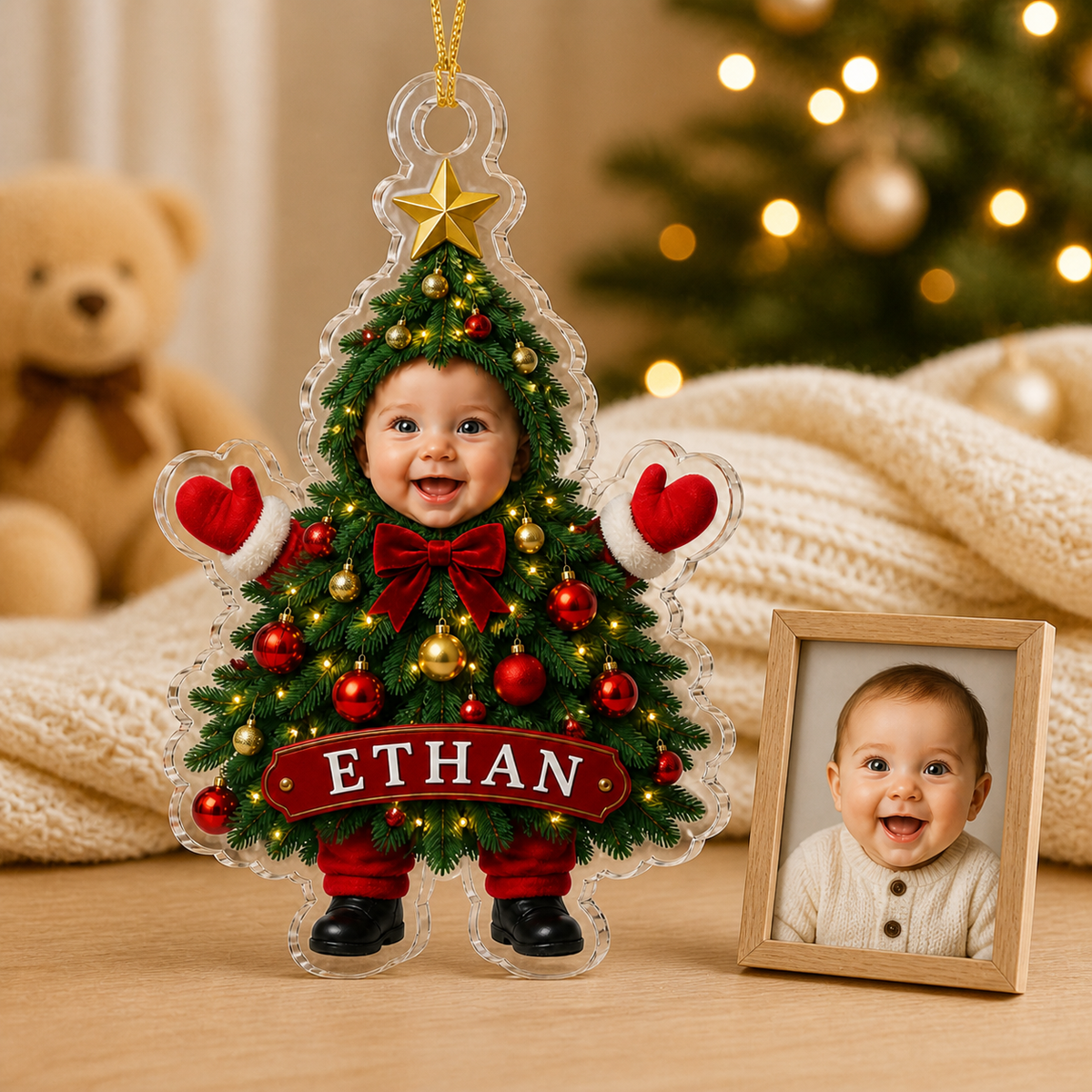 Custom Photo Baby Christmas Tree