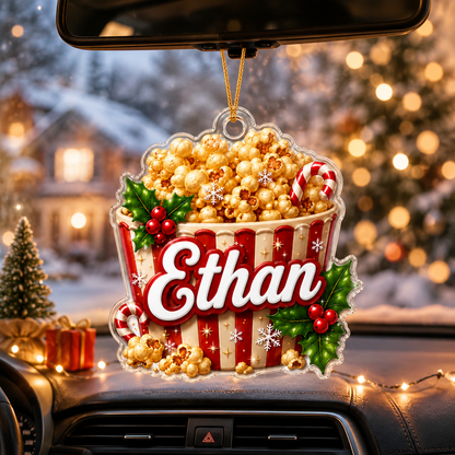 Custom Name Food Acrylic - Popcorn