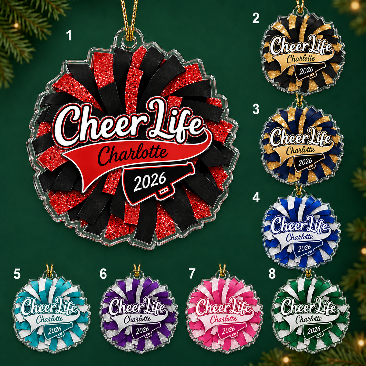 Cheerleading Color Acrylic Style 3