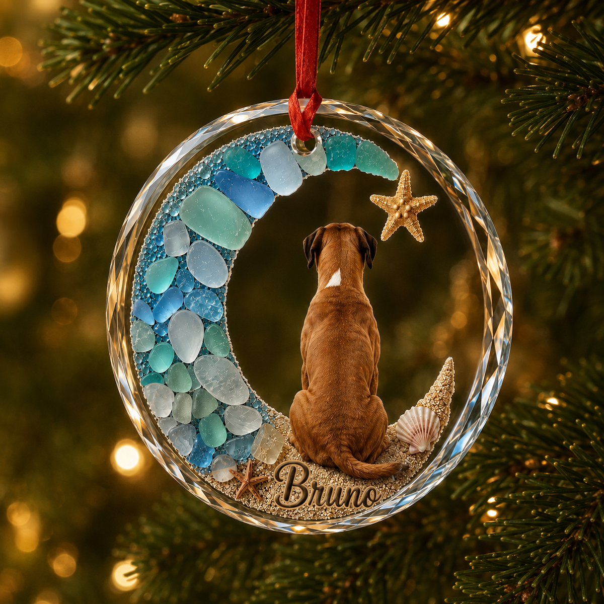 Custom Dog Seashell Boxer