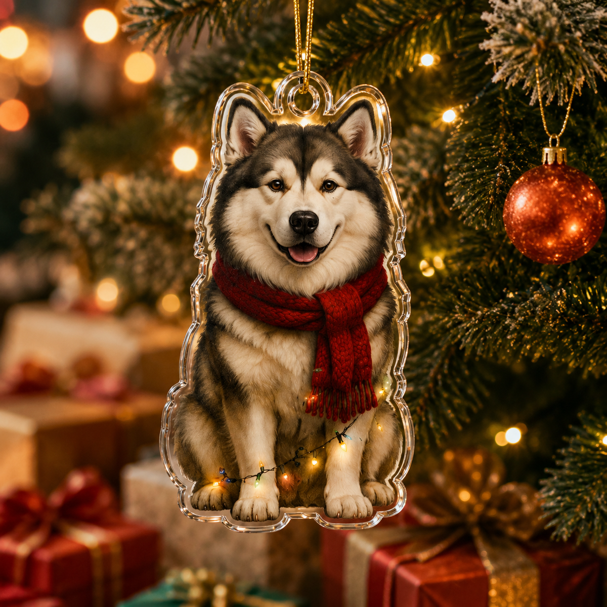 Dog Christmas Ledlight Alaskan Malamute