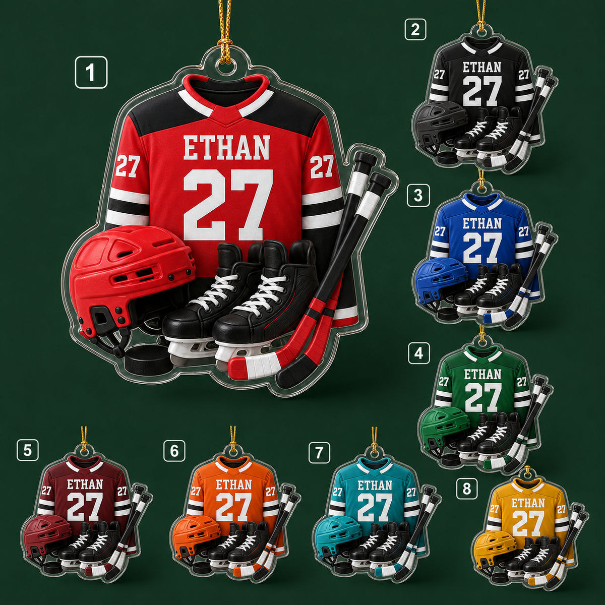 Hockey Acrylic Style 3