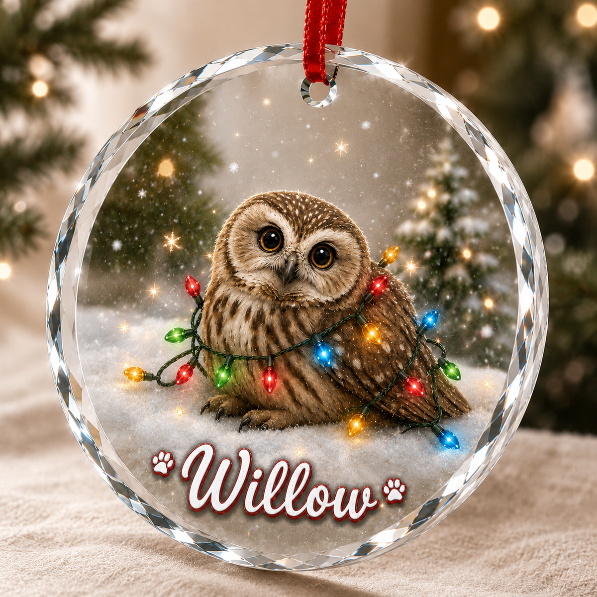 Glass Animal Led Light Owl