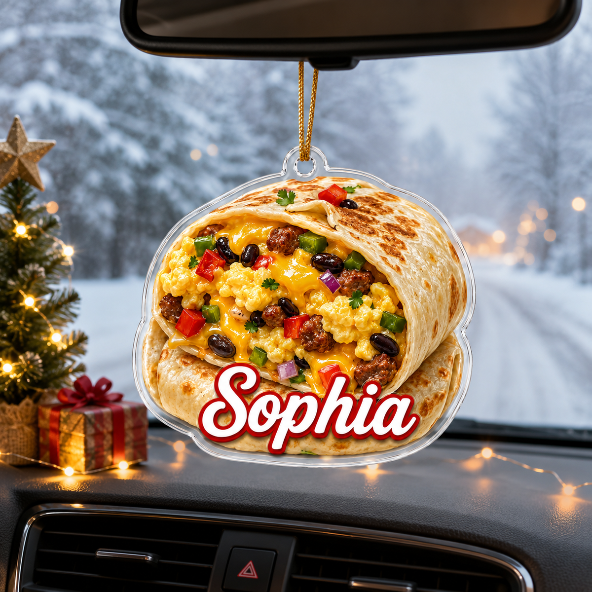 Breakfast Custom Name Burrito Acrylic