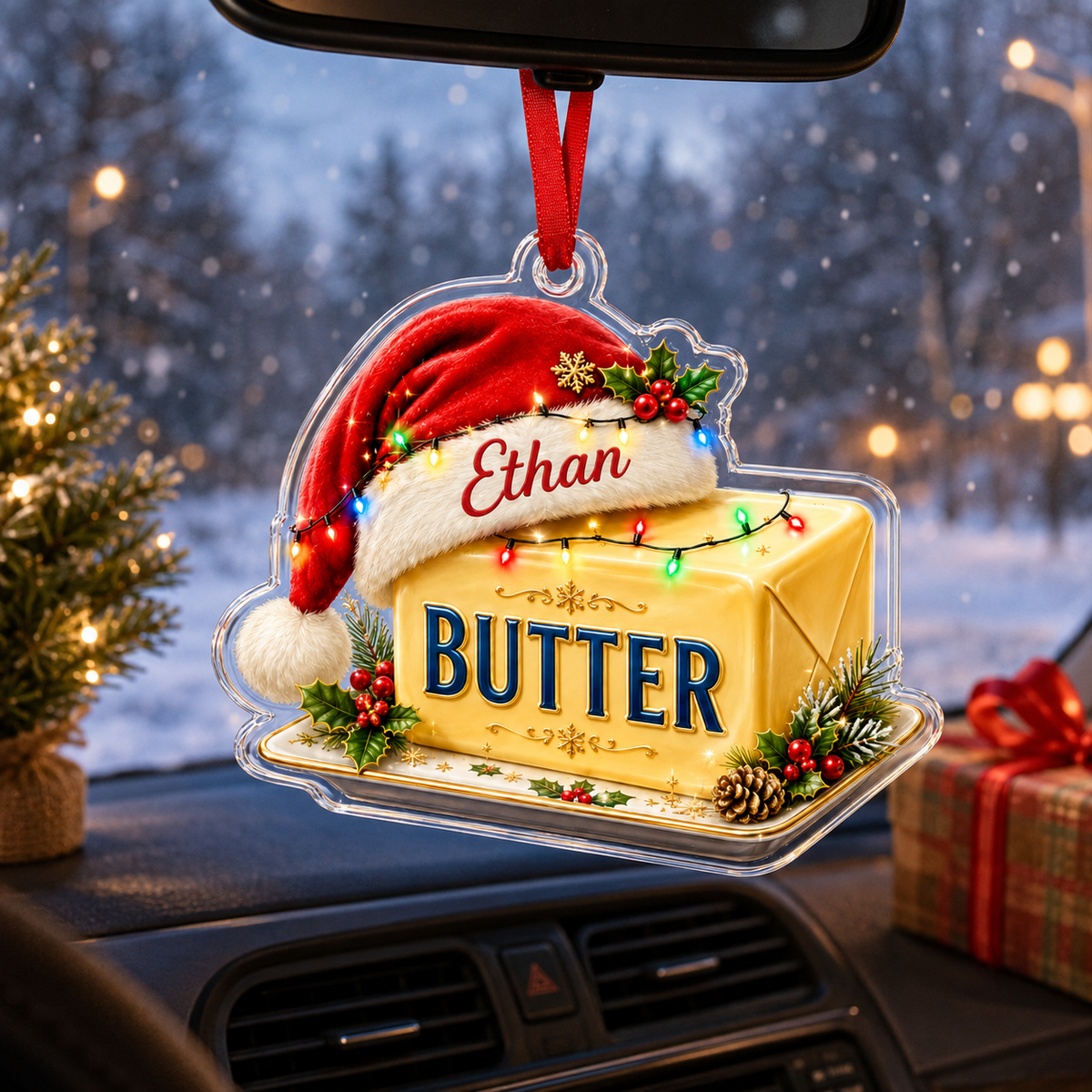 Personalized Kitchen Utensils Acrylic Christmas Butter