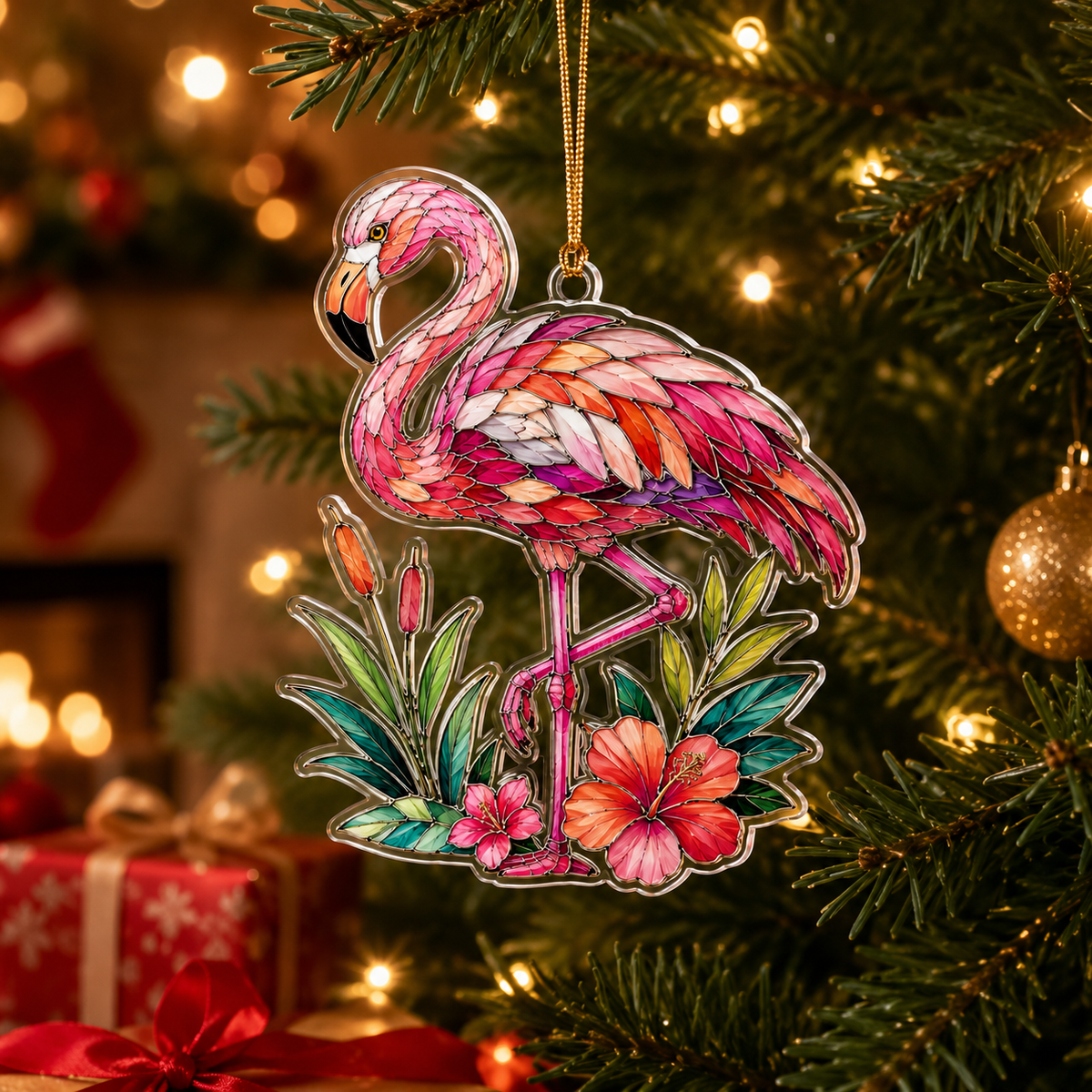Bird With Flower Flamingo