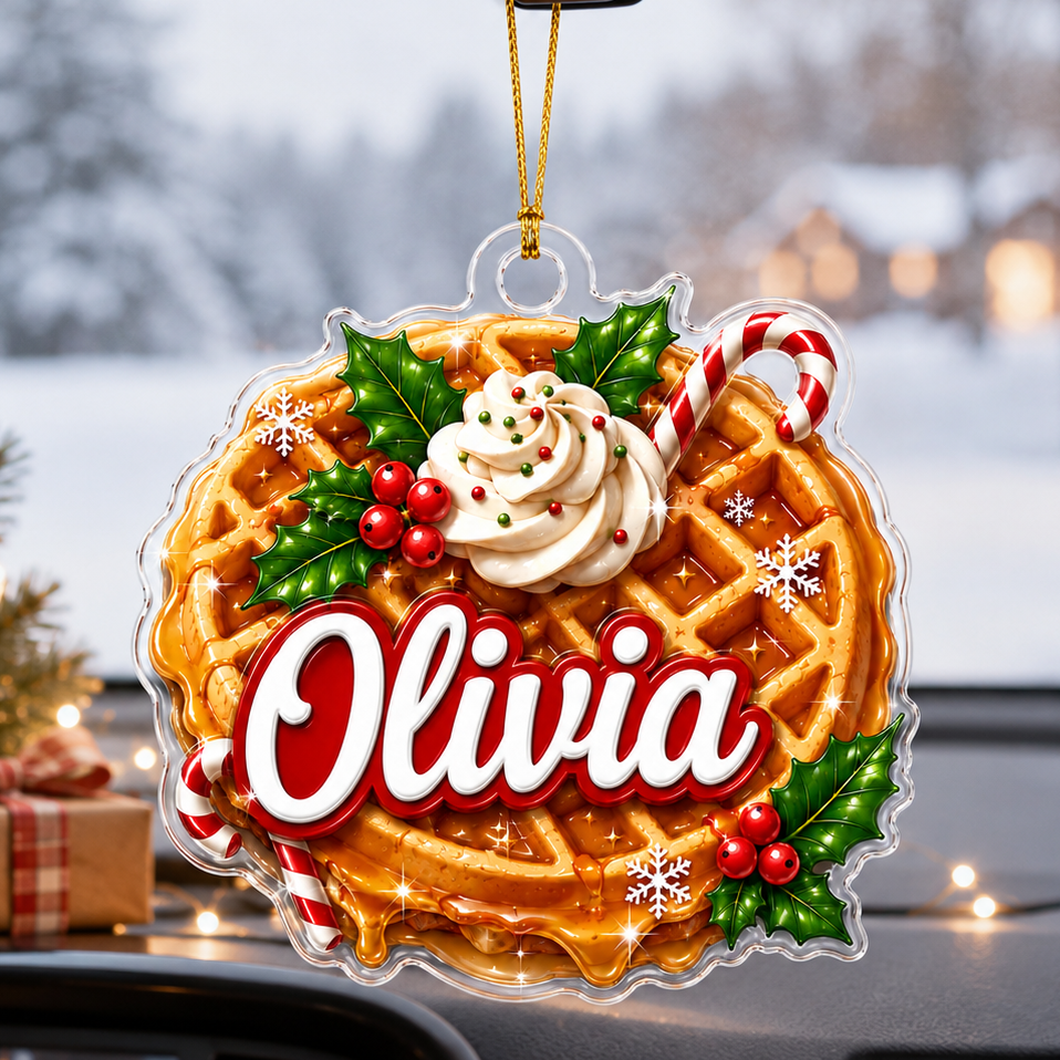 Custom Name Food Acrylic - Waffle
