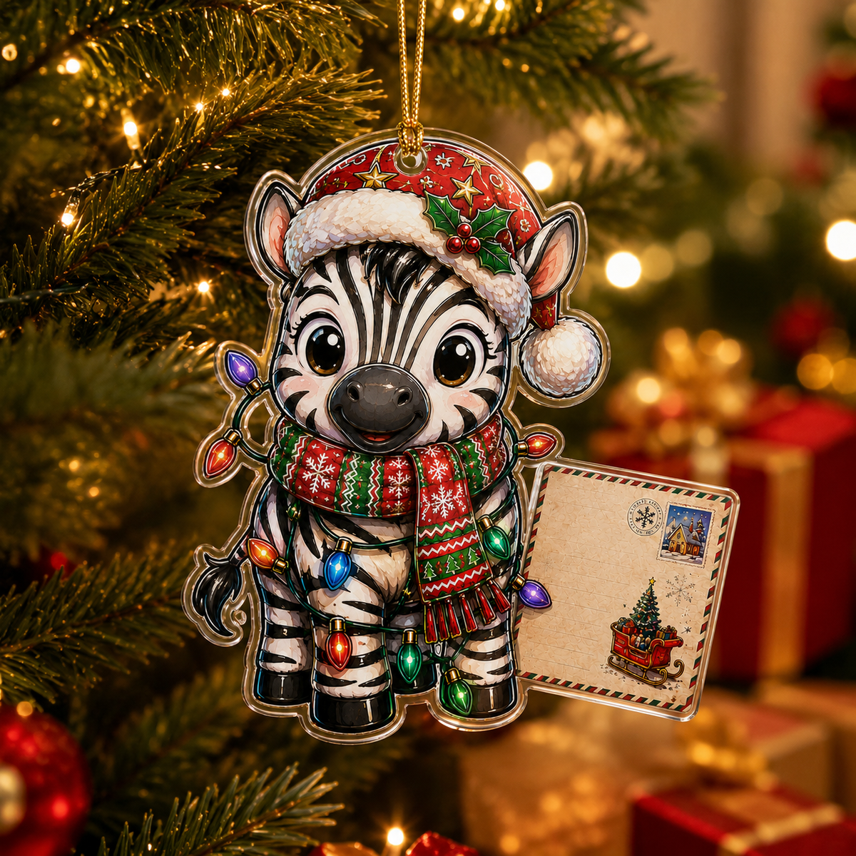 Animal With Christmas Led Zebra